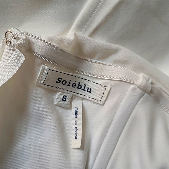 New White Soieblu strapless maxi dress size small - Picture 4 of 5